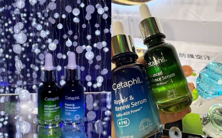 舒特膚 日間進階防禦精華30ml／1,090元、舒特膚 夜間喚新修護精華30ml／1,090元。（圖／tingting攝）