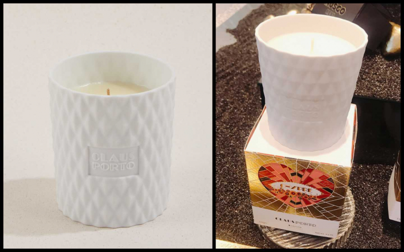 CLAUS PORTO菱紋白瓷香氛蠟燭Heart Edition　270g／ 2580元。（圖／黃筱婷攝影、品牌提供）