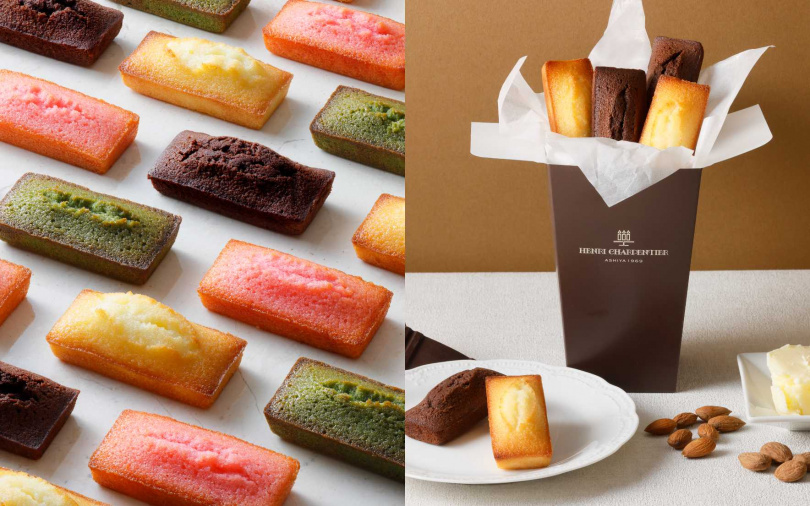 HENRI CHARPENTIER快閃店除經典原味外，《京都・匠抹茶費南雪》、《巧克力風味費南雪》、《神戶二郎草莓費南雪》也同步亮相。（圖／品牌提供）