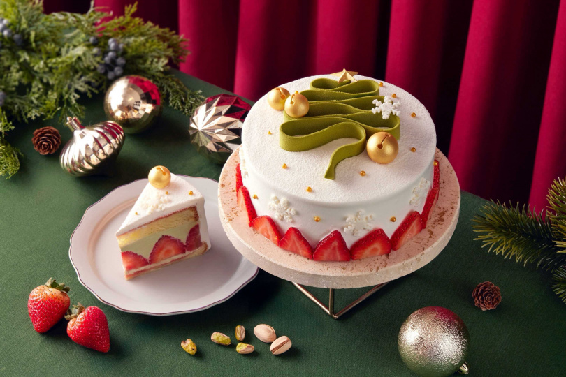 台北寒舍艾美酒店DRIP & DOUGH聖誕蛋糕。(圖/寒舍艾美提供)