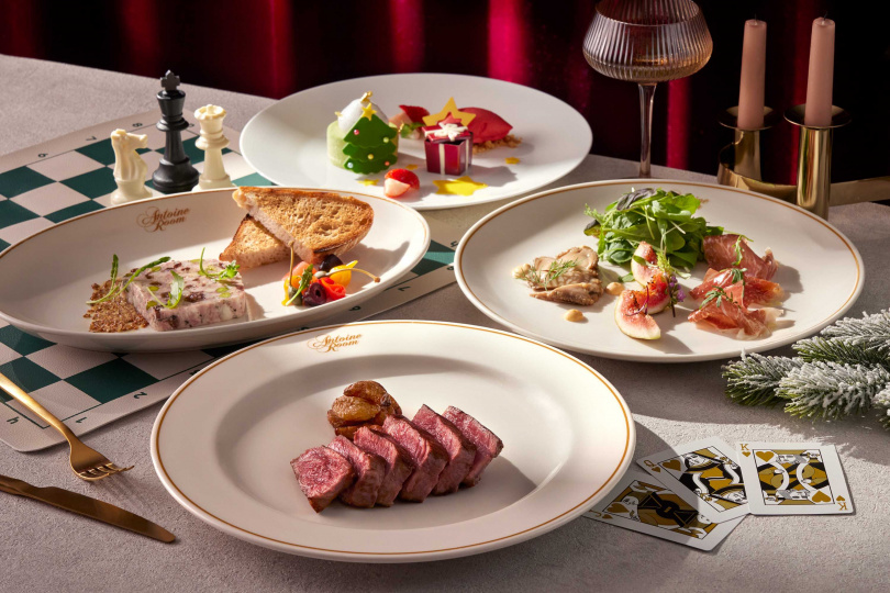 台北喜來登安東廳「聖誕牛排饗宴」。(圖/台北喜來登提供)