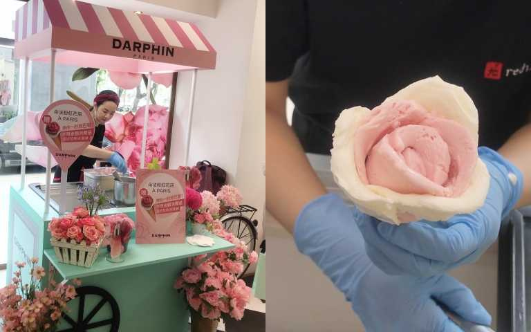 巴黎當紅的玫瑰花朵冰淇淋，必吃一支（圖／黃筱婷攝影）