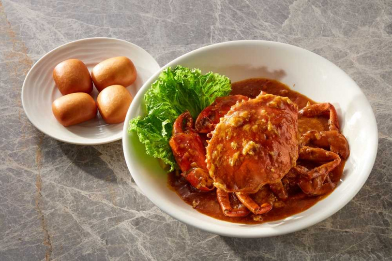 新加坡米其林一星「莆田」中餐廳：辣椒螃蟹。（圖／莆田提供）