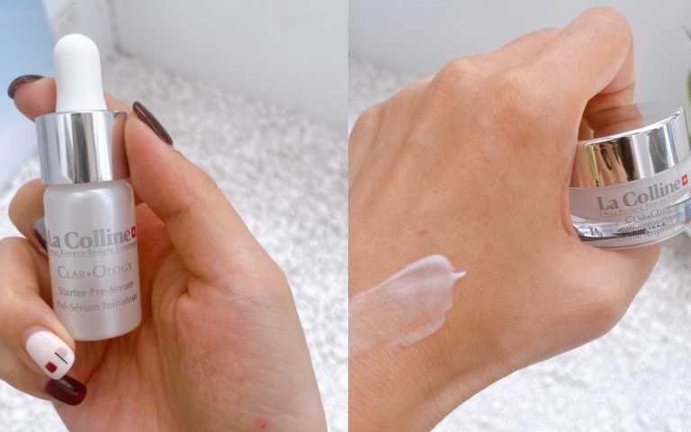 左為第一週使用的光調控前導液，右為二到五周用的光感臻白活膚霜。（圖／品牌提供）