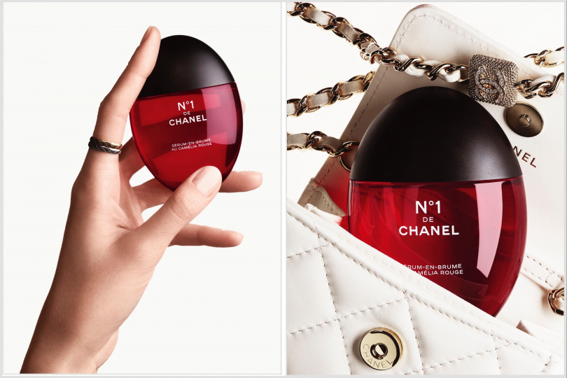 超美的外型,小巧帶出門也很合適。CHANEL香奈兒 1 號紅色山茶花精萃噴霧/3,980元 (圖/品牌提供)