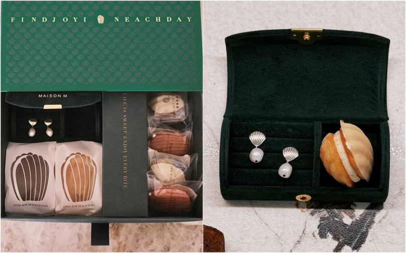 MAISON M x EN Pâtisserie銀白珠光瑪德蓮月圓禮盒／1,880元（圖／品牌提供）