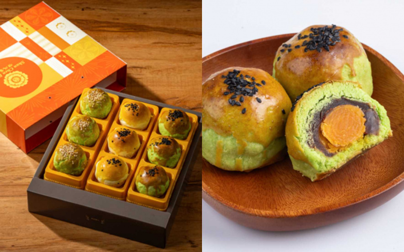 順成蛋糕首度推出「斑蘭菠蘿蛋黃酥」。(圖/翻攝自順成蛋糕)