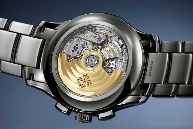 百達翡麗「自動回位計時秒年曆」腕錶（#5905/1A-001），42mm，精鋼錶殼，CH 28-520 QA 24H自動上鍊機芯╱1,725,000元。（圖╱PATEK PHILIPPE提供）