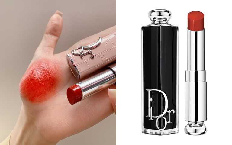 迪奧癮誘唇膏#Dior 8 14g／1,400元  極致顯白，時髦又復古的磚紅色，沒有任何膚色限制，誰擦誰都美。(圖／吳雅鈴攝影、品牌提供