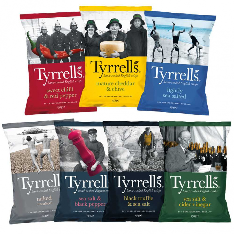 「Tyrrells泰勒思」英國洋芋片，即日起至11／13活動價579元(6包組)。