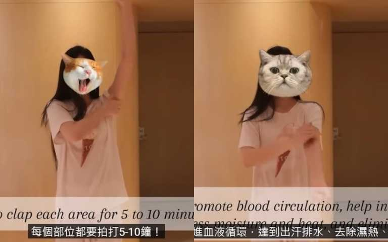拍右肘窩和右腋窩。(圖/取自lily vlog)