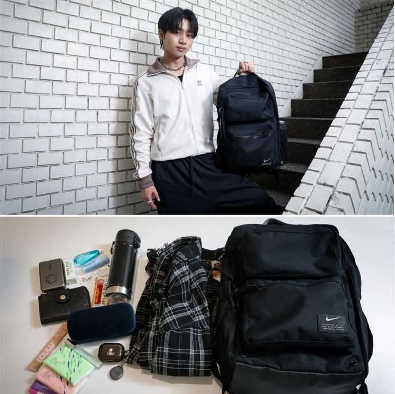 勝銘雖然是舞蹈擔當，但包包裡有水壺和枇杷膏護嗓。（圖／侯世駿攝）