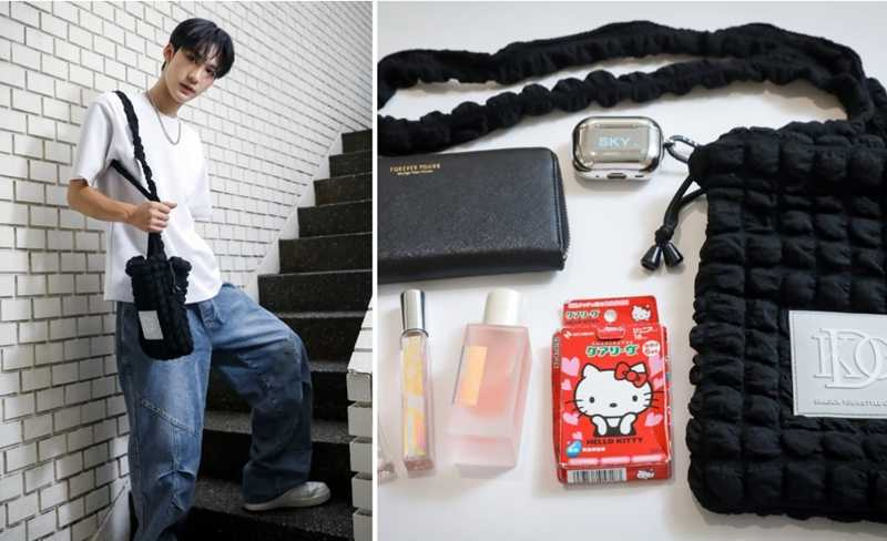 小新的包走輕便路線，錢包是必備物之一。（圖／侯世駿攝）