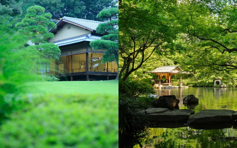 靜靜佇立於八芳園庭園內的歷史建築,體驗與四季自然共生的現代美學空間。(©八芳園)