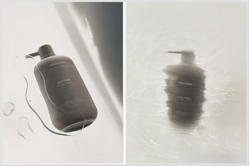 SHARECO杉林果泉KAPHA-TRACE香氛沐浴露500ml/880元、SHARECO浮光ZEN-FLOW香氛沐浴露500ml/880元。(圖/品牌提供)