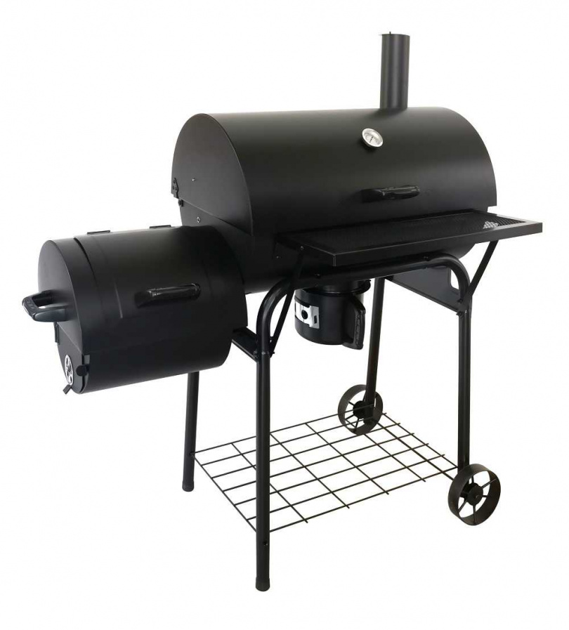 「肯塔基木炭煙燻炭烤爐」，具雙烤爐配置與排煙煙囪設計，可燜烤或煙燻，料理更添百變風味，自己考的也更安心。