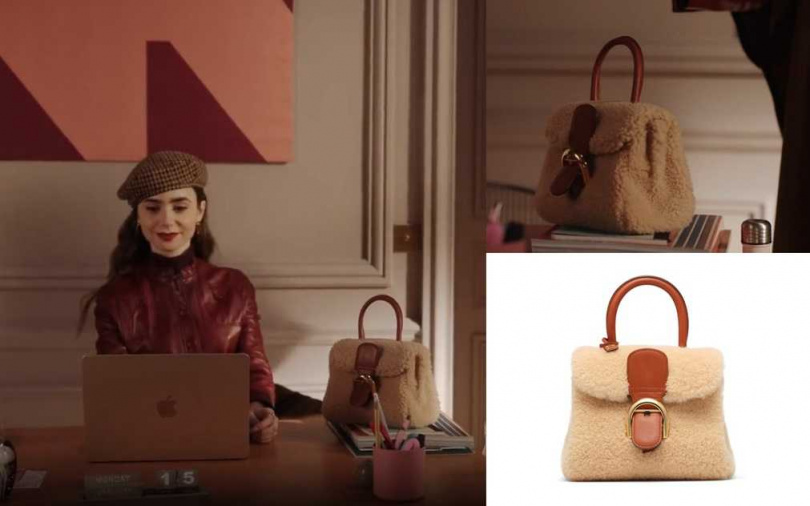 DELVAUX Brillant Mini Teddy燕麥色+白蘭地／價格店洽（圖／IG@Netflix）