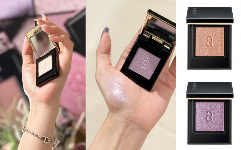 L-01的絢麗裸色和L-101的閃爍珠光紫，都是日本女孩最喜愛的顏色。（圖／吳雅鈴攝、品牌提供）