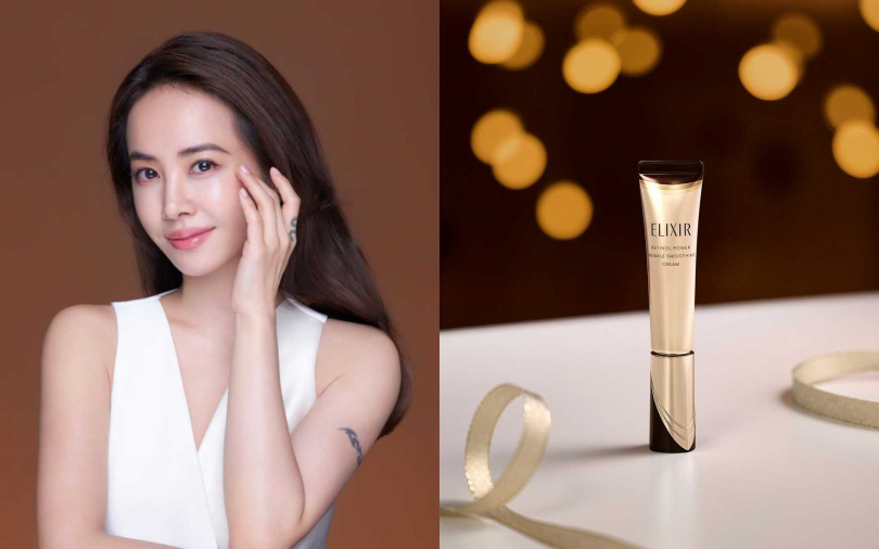 蔡依林還透露自己都會隨身攜帶「膠原A醇超能撫紋精華#超能A醇小金管」出門，可說是她近期的保養心頭好。（圖／品牌提供）