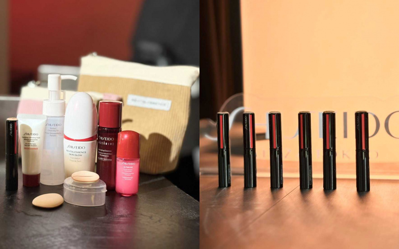 正值百貨週年慶期間，很推薦直接入手「熱銷NO.1粉底精華組」，搭配新品「超進化光感輕潤遮瑕棒」，不只能獲得限定體驗禮、迷你粉撲一組，還有訂製化妝包能一底帶回家喔。（圖／吳雅鈴攝）