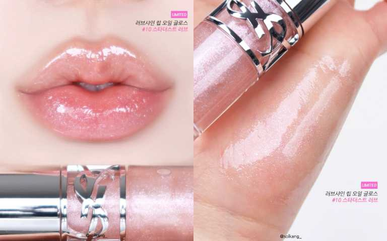 YSL 情挑誘光嫩唇凍 #10漫光閃粉 限量1色／1,650元（圖／取自solkang IG）