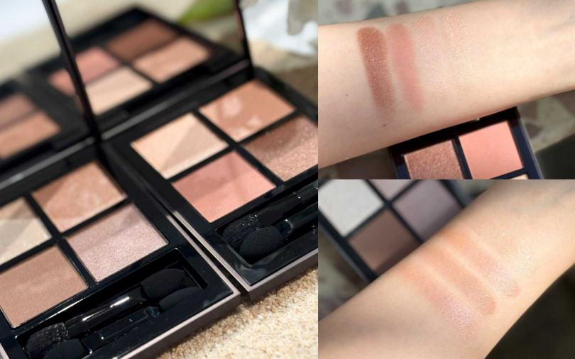 THREE星紗流光四色眼影盤#09、#10／2,400元（圖／吳雅鈴攝）