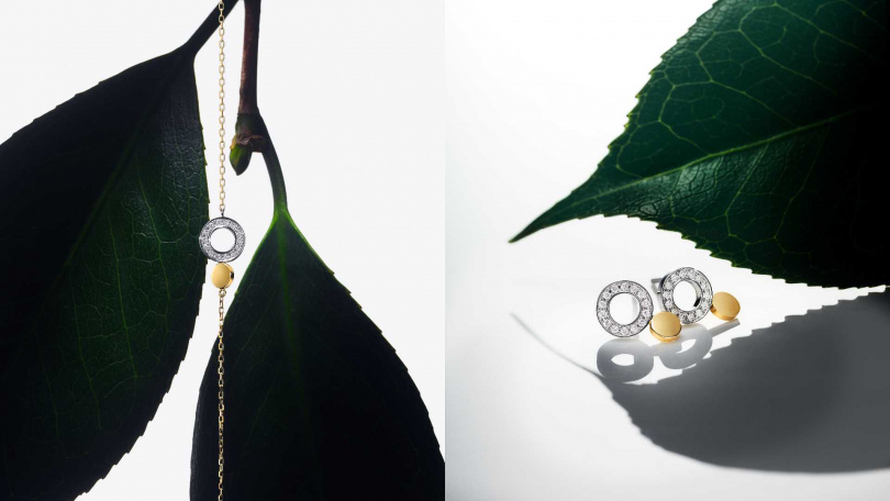 AHKAH elements duo手鍊／25,300元，elements duo耳環(單只)／17,200 元 （圖／品牌提供）