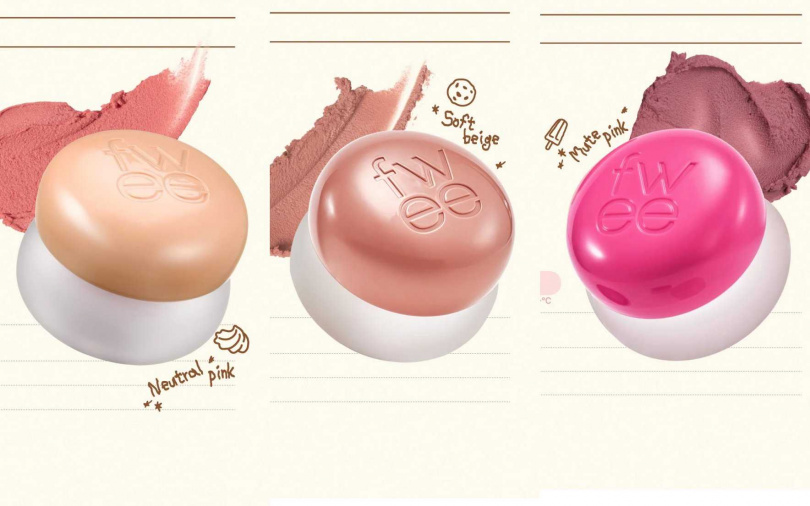 fwee香草系列唇頰兩用布丁膏新色#ND00、#ND07、#PK06/各660元(圖/品牌提供)