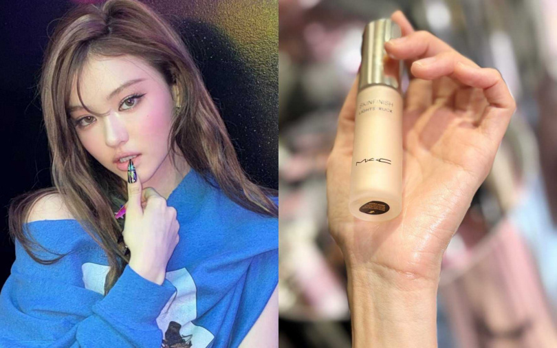 從妝前打底、輕透氣墊到腮紅與局部打亮,掌握不同部位的光澤變化,就能讓底妝看起來更細緻立體。(圖/取自ellagross IG、吳雅鈴攝)