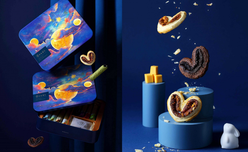 購買「漫步星瀚24入綜合餅乾禮盒」可一次收集8種口味灌餡蛋捲和2種口味夾餡蝴蝶酥。（圖／青鳥旅行提供）