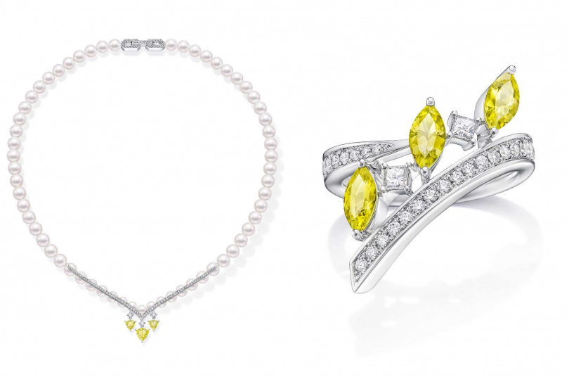 Ritz Paris par TASAKI_Scintillement 項鍊、戒指(圖/品牌提供)