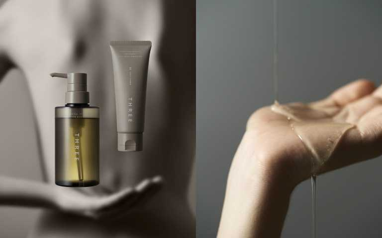 THREE 香氛甦活沐浴乳 280ml／1,100元、THREE 香氛甦活精油身體乳 100ml／1,500元（圖／品牌提供）