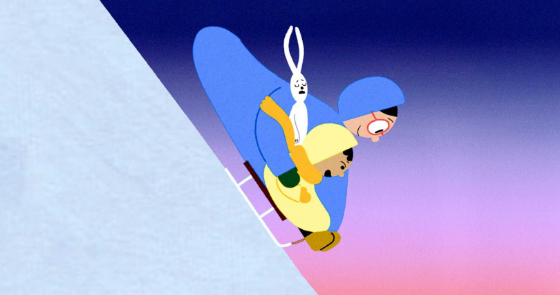 「第三讚：搶救最後一棵聖誕樹」描述一對母女走進雪花紛飛森林裡尋找聖誕樹。（圖／海鵬提供）