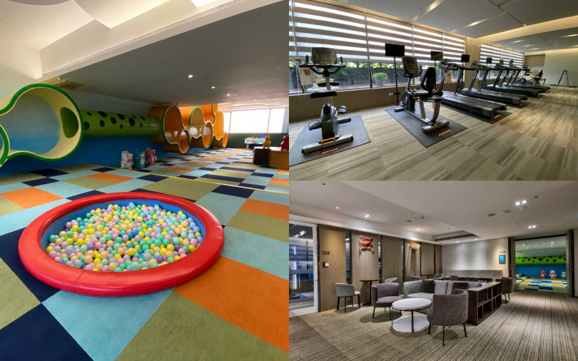 健身房、小菁英俱樂部位於飯店3樓，提供多樣遊戲設施及休憩空間。