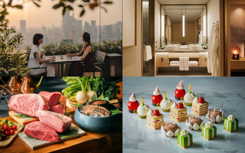 費爾蒙東京共備有5間風格各異的餐廳與2間酒吧,映照東京美食文化的豐富與多樣性。35樓全天候餐廳「Kiln& Tonic」,以地中海與南加州的海岸為靈感,提供洋溢陽光風情的多元創意料理。露天座位還可眺望東京鐵塔,味覺與視覺同時享受奢華。(©フェアモント東京)