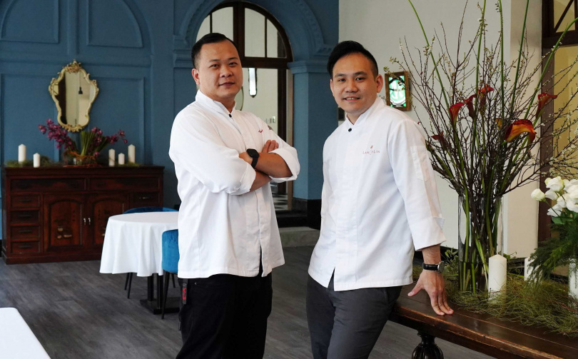 主廚林耀輝（右）與副主廚葉翰騰聯手端出具有特色的北義料理。