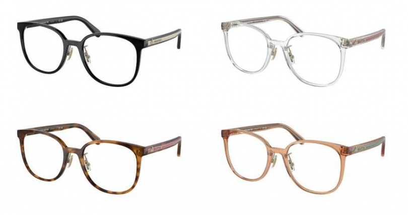 此為光學眼鏡，以 COACH 經典風格的輪廓打造，側面鏡腳加入米奇細節令人驚喜，橢圓框形能修飾小臉，運用當代製框技術打造，搭上極為輕薄的材質與鵝頸式的鼻托設計，配戴時舒適輕鬆沒有負擔感。共四種配色組合。DISNEY x COACH HC 6217 潮流文青款眼鏡／5,900元。（圖／品牌提供）