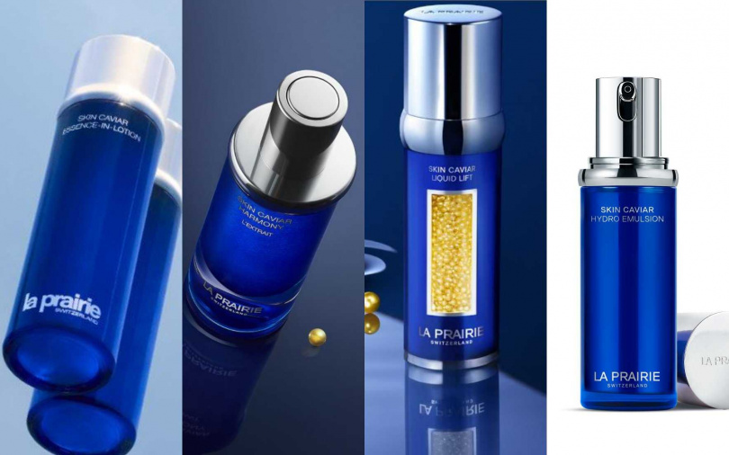 建議洗臉清潔後，先用「魚子美顏肌底前導精華」打底>「魚子美顏緊緻塑顏精萃」重塑臉部輪廓線條>「魚子美顏反重力精華」加強拉提效果，最後再擦上「魚子美顏超能乳液」完成日常保養儀式。（圖／品牌提供）