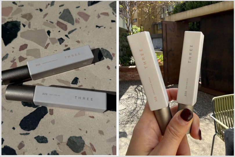 THREE精油淡香水R  X08晨果，X09午芽10ml / 1,800元。（圖／黃筱婷攝）