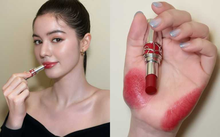 YSL 限量情挑誘光水唇膏 #219沁心之果／1,650元（圖／廖怡婷 攝）