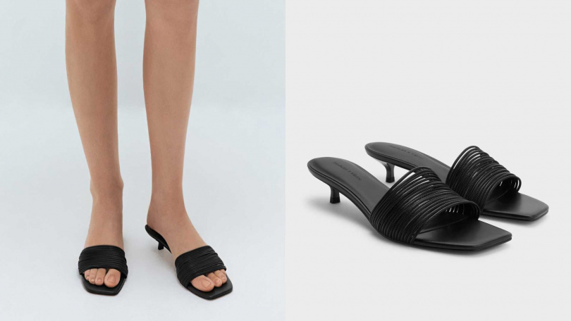 CHARLES & KEITH Fianna多帶細跟拖鞋/1,790元(圖/品牌提供)