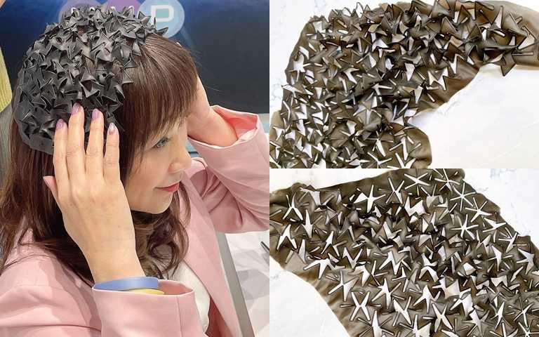 可以任意調整變化造型的輕盈矽膠，有的女生會把它當成髮箍來配戴。(圖／品牌提供、吳雅鈴攝影)