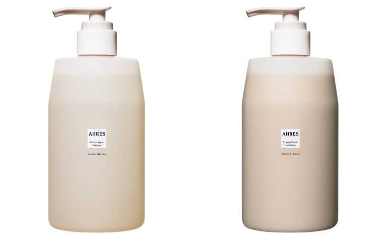 AHRES 三層修護洗髮露 480ml /1,080元、AHRES 三層修護潤髮乳 480ml/1,080元（圖／品牌提供）