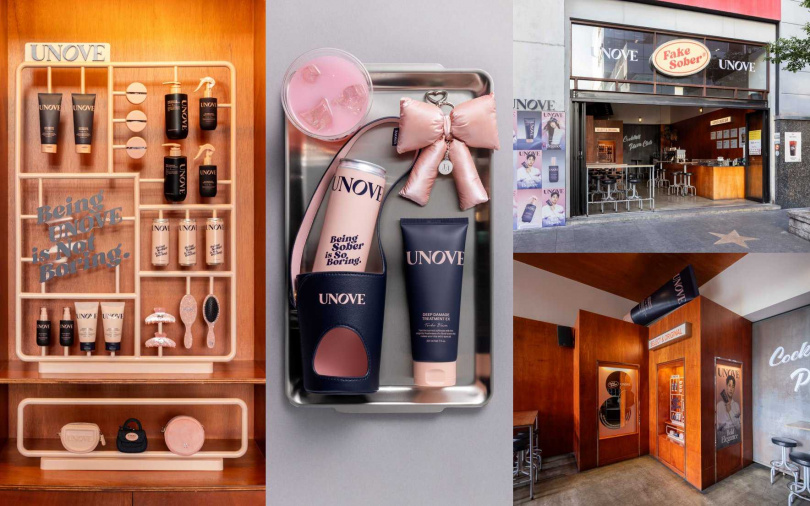 UNOVE於10/16至10/26和最夯酒吧咖啡廳FAKE SOBER合作的在台首間跨界聯名快閃店,潮感空間、光影設計加上諸多細節巧思,絕對值得來搶拍一組質感寫真!(圖/品牌提供)