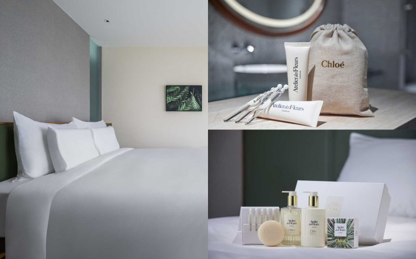 寒居酒店「冬日花漾」聯名聖誕香氛住房專案客房贈禮。（圖／寒居酒店提供）