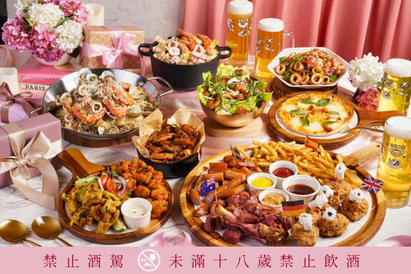 金色三麥母親節套餐。(4,890元+10%,圖/金色三麥提供)