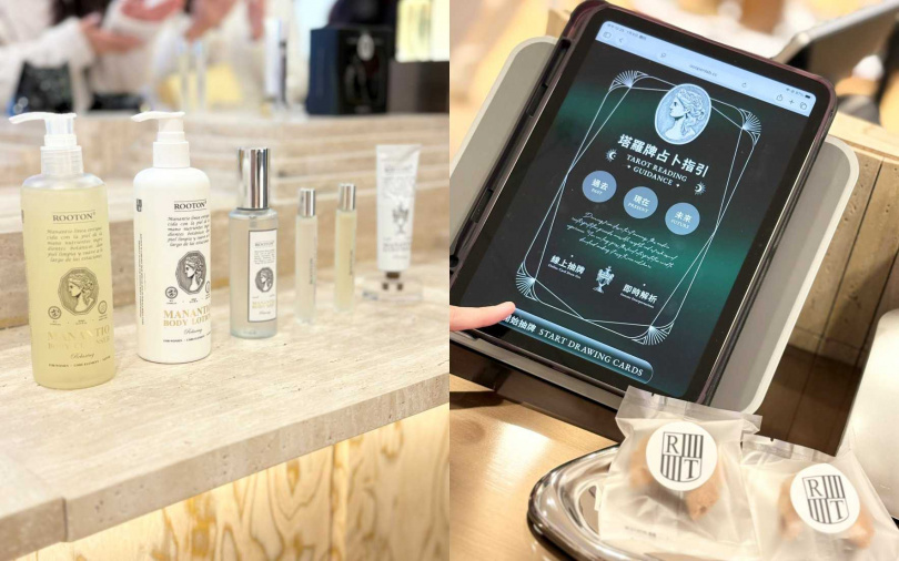 買完東西之後,別忘了來旁邊做個塔羅占卜、吃幸運餅乾。(圖/吳雅鈴攝)