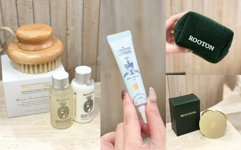 品牌化妝包掛飾、護髮安瓶、乾髮帽等滿額好禮,等妳來帶回家。(圖/吳雅鈴攝)