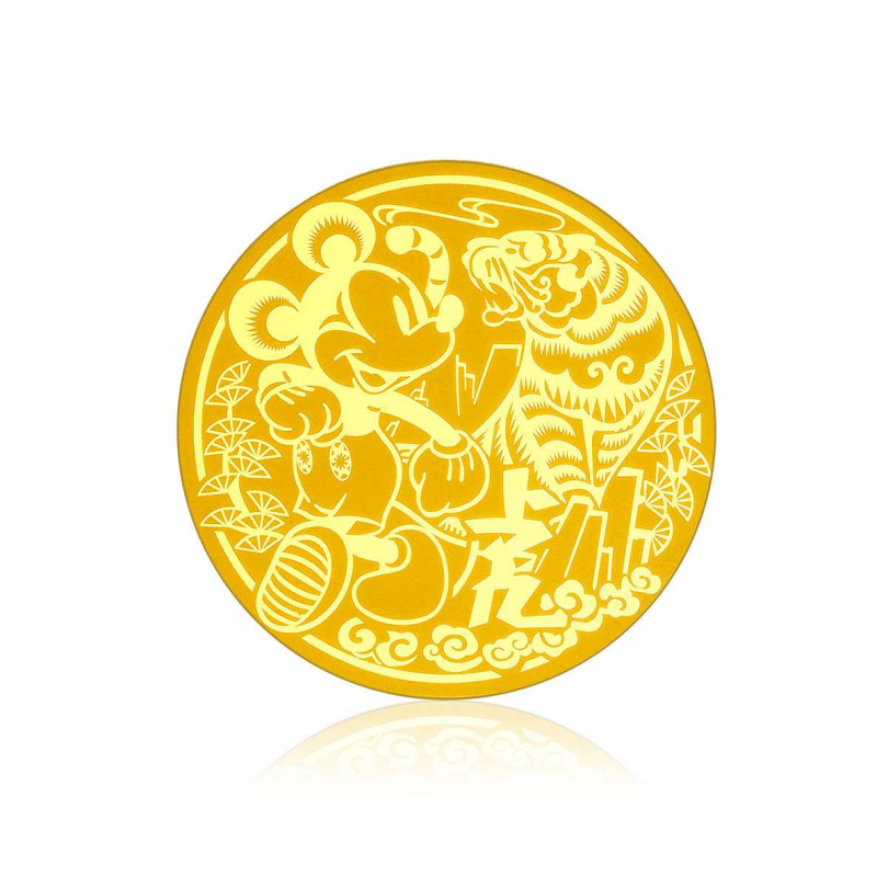 周大福「迪士尼經典」系列「米奇」虎年金章套裝，售價：NT$1,700。