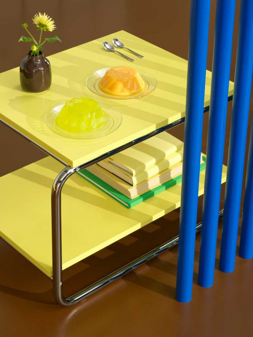 BAGGBODA邊桌提供亮麗黃和簡約白兩種顏色選擇，可以根據個人喜好和居家風格，為空間注入活力感。